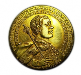 Рубль на коронацию Лжедмитрия I 1605, копия бронза